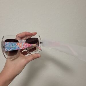Lilly Pulitzer Oversized Square Sunglasses Multi Splashdance Accessories Small